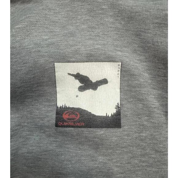 Quiksilver Snowboarding Chest Hit Hoodie Mens MD Vintage Y2K 90s Rare IRL Grail - Picture 2 of 4